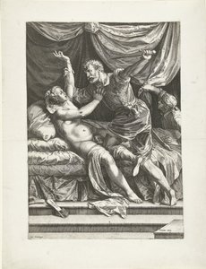 Lucretia en Sextus by Cornelis Cort
