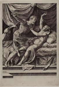 Tarquin ve Lucretia by Cornelis Cort