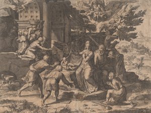 Çobanların Tapınması, 1569., 1569. by Cornelis Cort