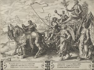 Barışın Zaferi, İnsan İşlerinin Değişkenlerinin Döngüsünden, levha 8, 1564. by Cornelis Cort