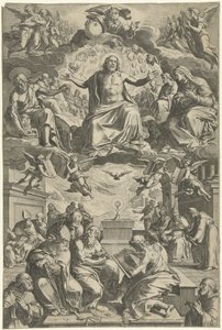 Kilise Babaları arasında Kutsal Ayin Konusunda Anlaşmazlık by Cornelis Cort