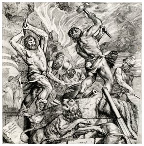 Vulcans Forge, 16. yüzyıl, 1937 by Cornelis Cort