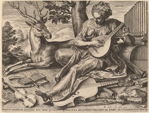 İşitme by Cornelis Cort after Frans Floris I