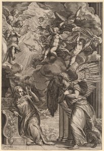 Duyuru by Cornelis Cort after Titian