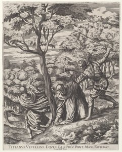 Aziz Peter Şehit Suikastı by Cornelis Cort, after Titian