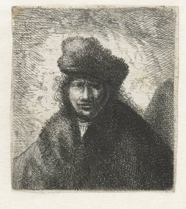 Eğik kürk şapkalı otoportre: büst by Cornelis Danckerts (I) (possibly)