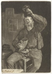 gülümseyen içici by Cornelis Dusart