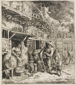 Dans Eden Köpek by Cornelis Dusart