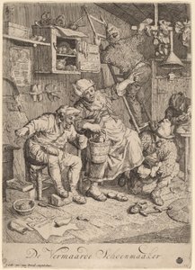 Neşeli Ayakkabıcı by Cornelis Dusart