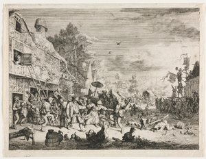 Köy Partisi. by Cornelis Dusart