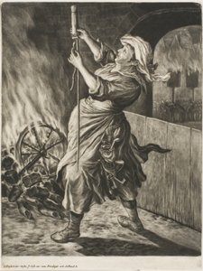 Communia Gaudia'dan (Namur Kuşatması'nda Yayılan Sevinç) Barış Beni Yürütüyor, Bir Roket Yakan Kadın by Cornelis Dusart