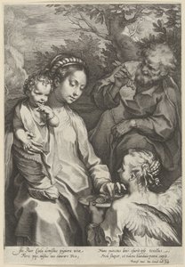 Meryem çocuğu besler by Cornelis Galle (I)
