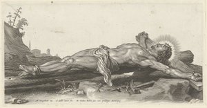 Yerde çarmıha gerilmiş İsa by Cornelis Galle (II)
