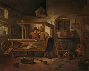 dokumacı atölyesi by Cornelis Gerritsz Decker