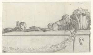 Honselaersdijk Kalesi'ndeki duvar resimleri için tasarımlar (dizi adı) by Cornelis Holsteyn