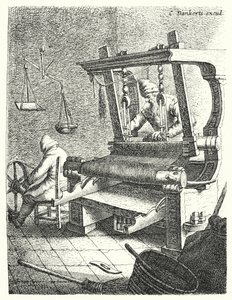 Dokumacı (gravür) by Cornelis I Danckerts
