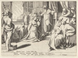 Ahaşveroş için Ester by Cornelis Jacobsz. Drebbel