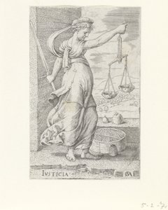 adalet Adalet (nesne üzerindeki başlık) Erdemler (dizi adı) by Cornelis Massijs