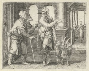 Samson, kayınpederi olan bir çocukla Samson Tarihi (dizi başlığı) by Cornelis Massijs