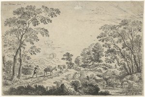 Katır Sürücülü Manzara by Cornelis Matthieu