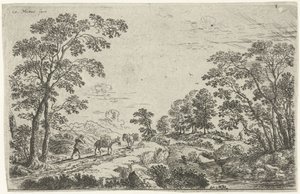 Katır Sürücülü Manzara by Cornelis Matthieu
