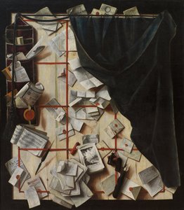 Trompe loeil. Mektup Raflı ve Müzik Kitaplı Pano Bölmesi, 1668