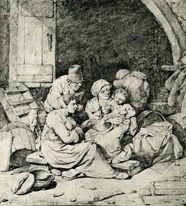 Hollandalı çiftçi ailesi by Cornelis Pietersz Bega