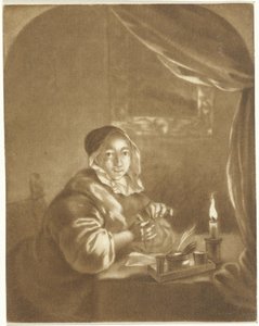 Mum ışığında bayan by Cornelis Ploos van Amstel (signed by artist)