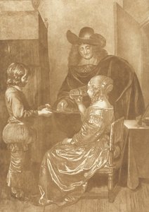 Sayfa ile beyefendi ve bayan by Cornelis Ploos van Amstel (signed by artist)