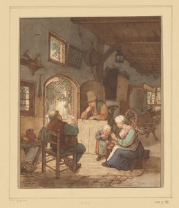 İç mekanda gazete okuyucusu