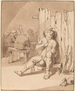 Bir Handaki Sarhoş Köylü by Cornelis Ploos van Amstel
