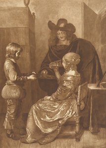 Sayfa ile beyefendi ve bayan by Cornelis Ploos van Amstel