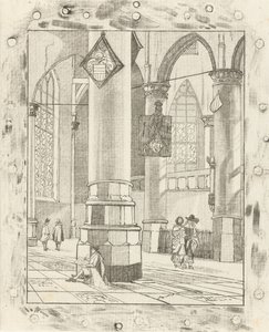 Kerkinterieur by Cornelis Ploos van Amstel