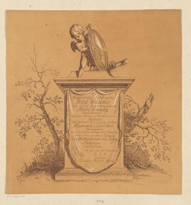 Jonas Witsen'e adanmış bir anıtın üzerine dikilmiş by Cornelis Ploos van Amstel