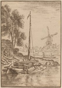Winding River, 1761, 1765'te yayınlandı. by Cornelis Ploos van Amstel