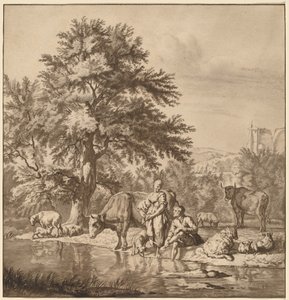 Çoban ve Çoban Sürüsü ile by Cornelis Ploos van Amstel after Adriaen