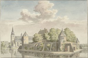 Hof van Putten ve Geervliet kilisesi by Cornelis Pronk (possibly)