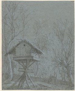 Ağaçlar arasında güvercinlik by Cornelis Saftleven (possibly)