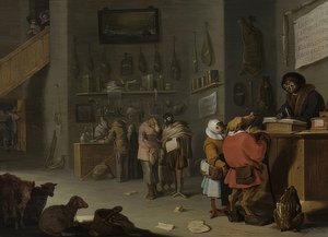 Bir inek üzerindeki anlaşmazlığın en az bir maliyeti daha vardır (bir inek için kim dava açar?). 1629 by Cornelis Saftleven