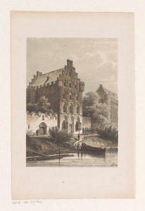 Su kenarındaki evler soyluların evleri by Cornelis Springer
