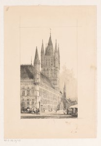 Ypres Kumaş Salonu On üçüncü yüzyıldan kalma belediye binası by Cornelis Springer