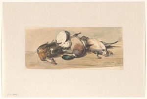 Dört ördek ile natürmort by Cornelis Springer