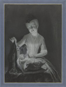Sara Troost bebeğiyle by Cornelis Troost