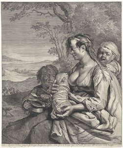 heidin Söz veriyorum fakirler ne kadar zenginse o kadar zengin (...) verdiğin sözler (nesne üzerine başlık) by Cornelis Visscher (II)