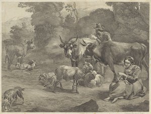 Çoban ve Dikiş Çobanının Manzarası by Cornelis Visscher (II)