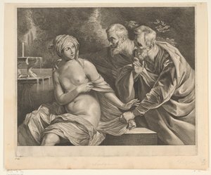 Susanna en de ouderlingen Gravür (seri başlığı)