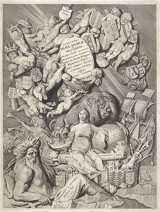 Titelprent voor een reeks graven en gravinnen van Holland, Zeeland en West-Friesland PRINCIPES / HOLLANDIÆ, / ZELANDIÆ ET FRISIÆ, / (...) / PETRI SCRIVERII (title on object) Graven en gravinnen van Holland, Zeeland en West-Friesland (series title) Princ by Cornelis Visscher (II)