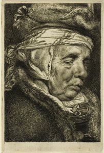 Yaşlı Bir Kadının Başı by Cornelis Visscher