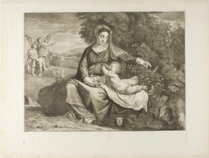 madonna ve çocuk by Cornelis Visscher