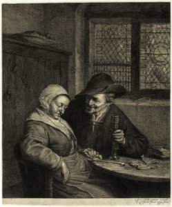 yaşlı adam ve kadın by Cornelis Visscher